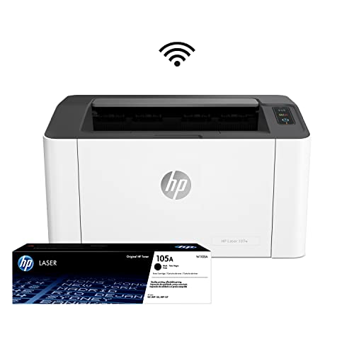 HP Impresora HP Laser 107w, Láser, Negro, Wi-Fi, Dúplex (Doble Cara) Manual (4ZB78A)