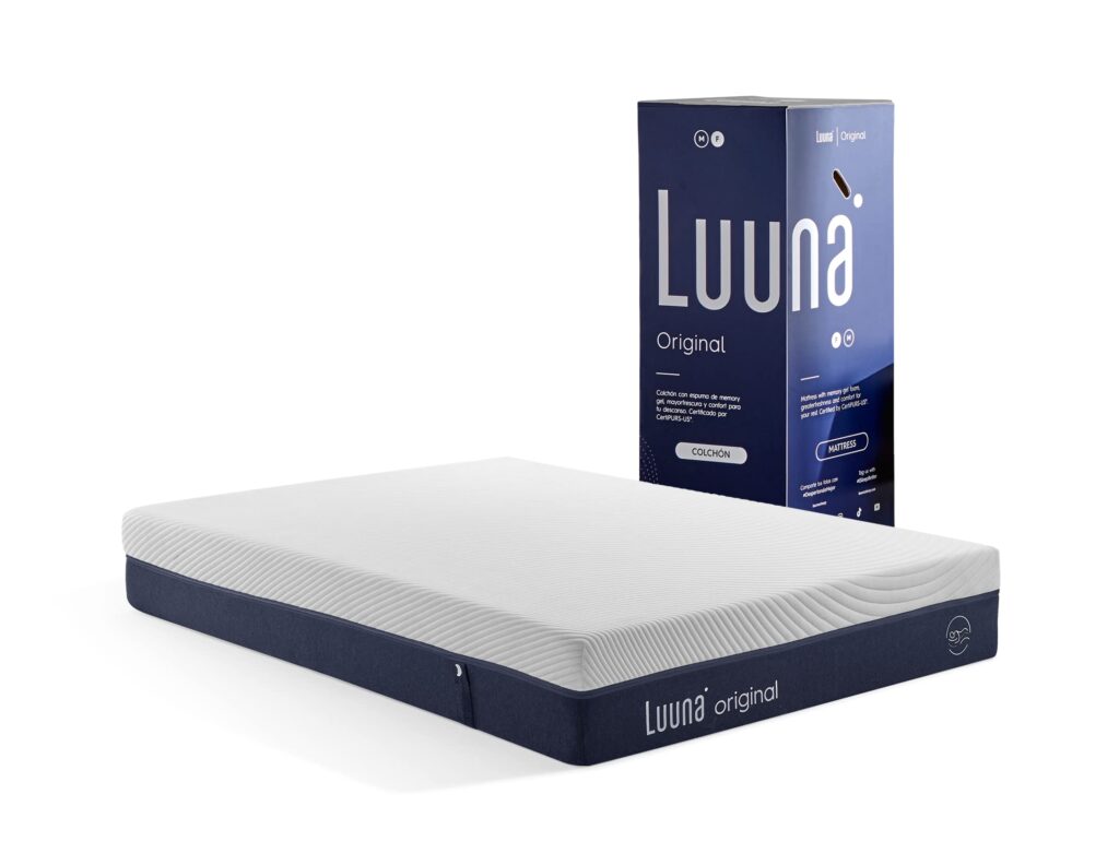 Luuna Original Colchón en Caja, King Size, Espuma de Memoria Memory Foam de Alta Densidad, Firmeza Media, Suavidad y Durabilidad, 10 Años de Garantía y 100 Noches de Prueba, Hecho en México