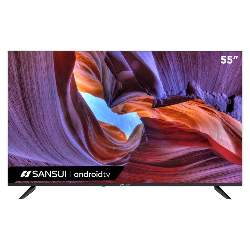 SANSUI Android TV Google Assistant, Control de Voz (55″ WiFi UHD 4K)