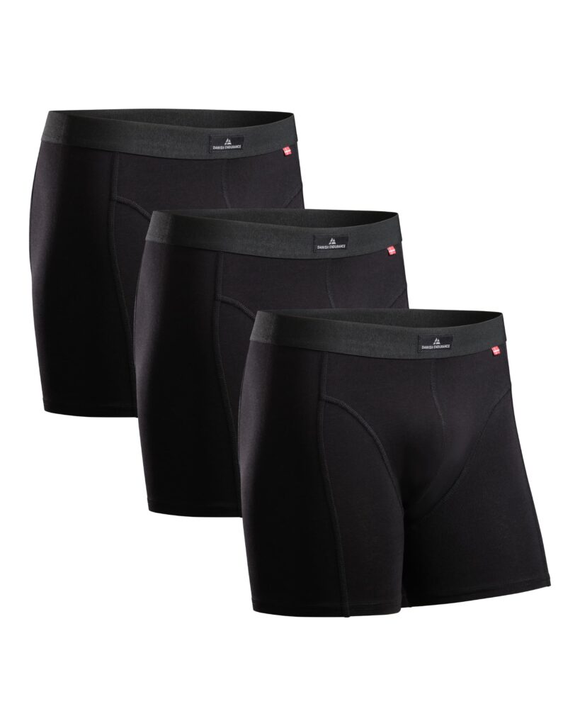 DANISH ENDURANCE Calzoncillos Hombre Bóxer de Algodón Premium, Elástico, Ropa Interior Cómoda, 3 Pack